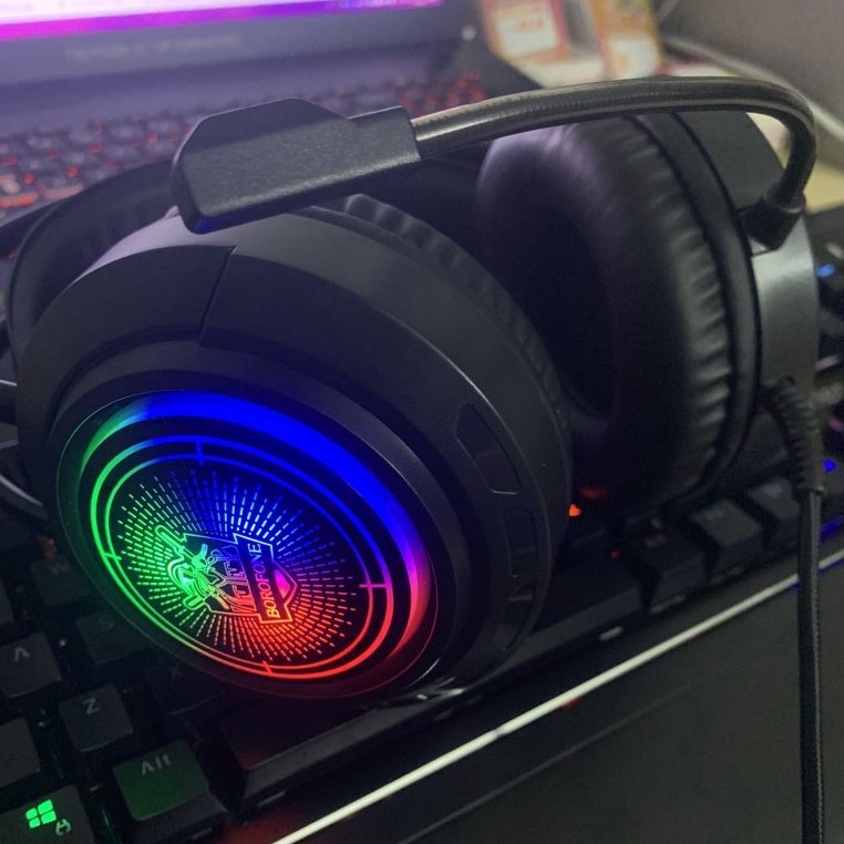 Tai nghe chụp tai có dây Borofone BO103 cho game thủ  chống ồn, âm thanh hay, có hiệu ứng led