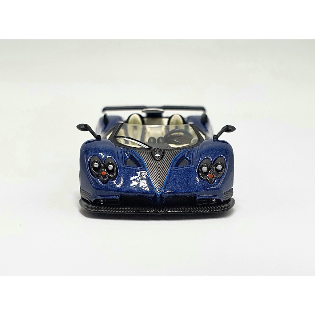 Xe Mô Hình Pagani Zonda HP Barchetta Blue Tricolore LHD 1:64 Mini GT
