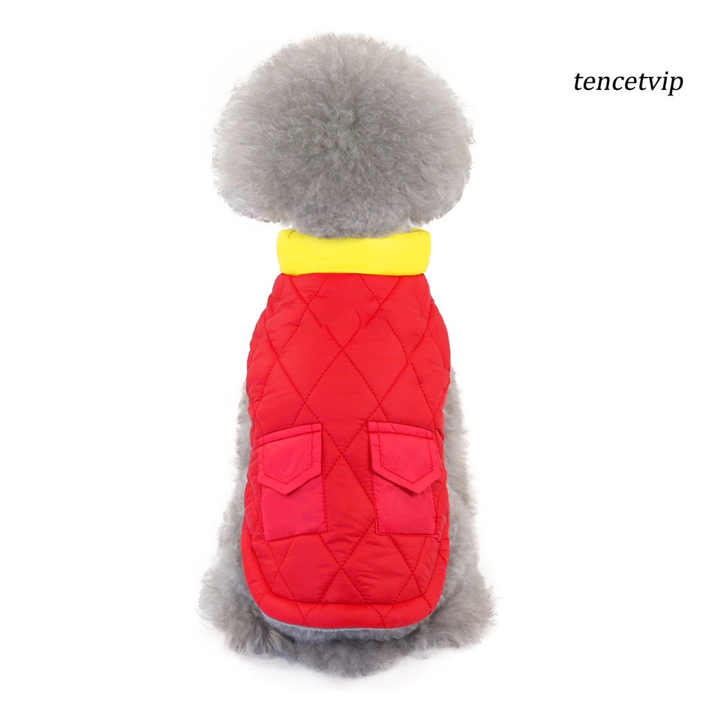 Áo Khoác Phao Cotton Màu Sắc Trơn Thời Trang Thu Đông Cho Thú Cưng