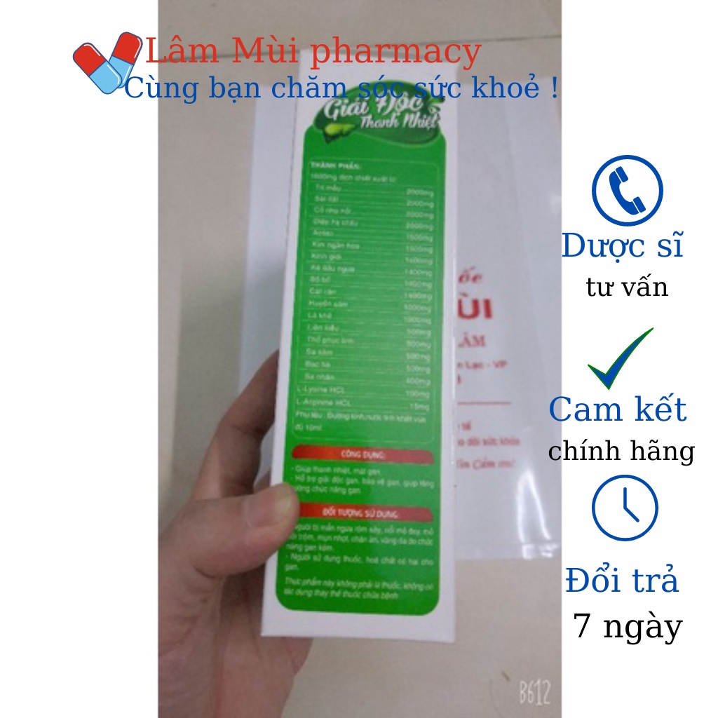 Giải độc Thanh nhiệt Mát gan Vincent mẩn ngứa, rôm sẩy, mề đay, mụn nhọt, vàng da, hồ hôi trộm do gan kém
