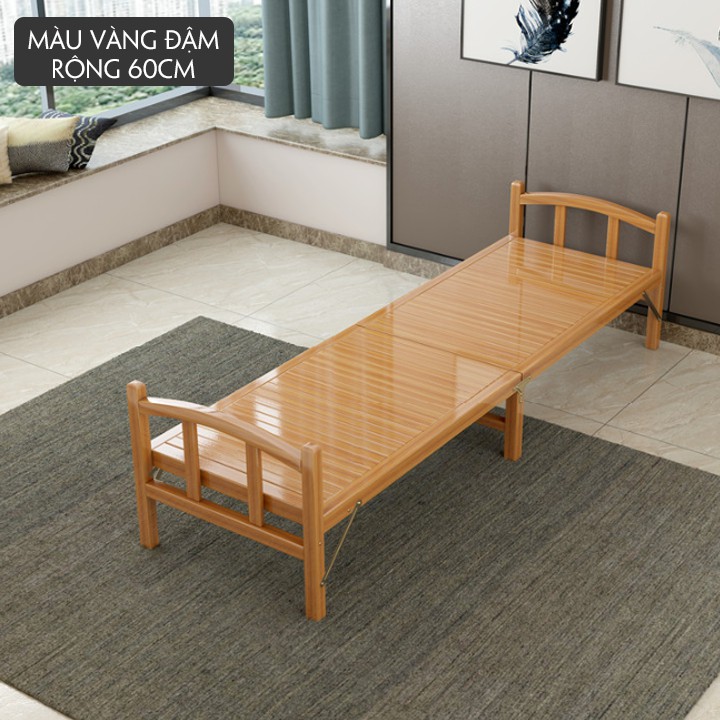 Giường gỗ tre gấp gọn thông minh size 80cm