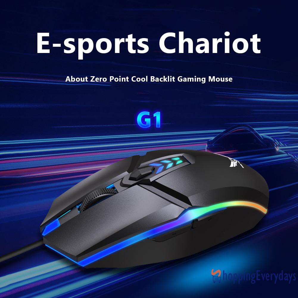 【sv】 ZERODATE G1 RGB Wired Gaming Mouse Optical Mice for Laptop Desktop Computer