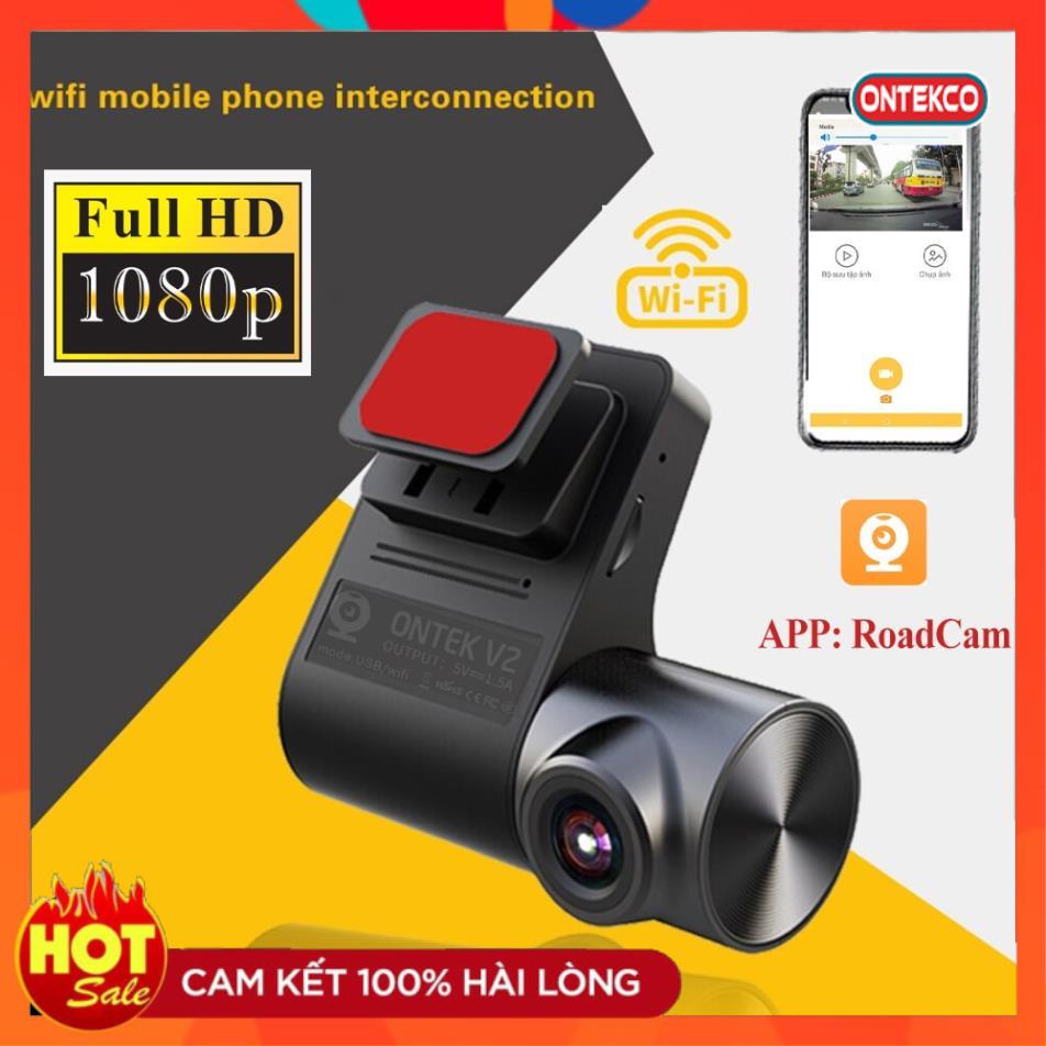 Camera Hành Trình ô tô ONTEK V2, kết nối WIFI điện thoại và Màn Hình Android FULL HD