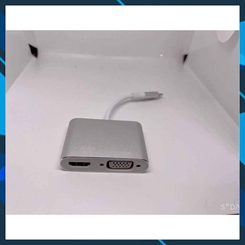 Cáp chuyển USB Type-c ra cổng HDMI/ VGA/ USB và cổng sạc hỗ trợ chế độ Dex - UHV41160