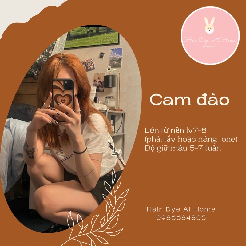 Thuốc nhuộm tóc - CAM ĐÀO (kèm trợ oxy)