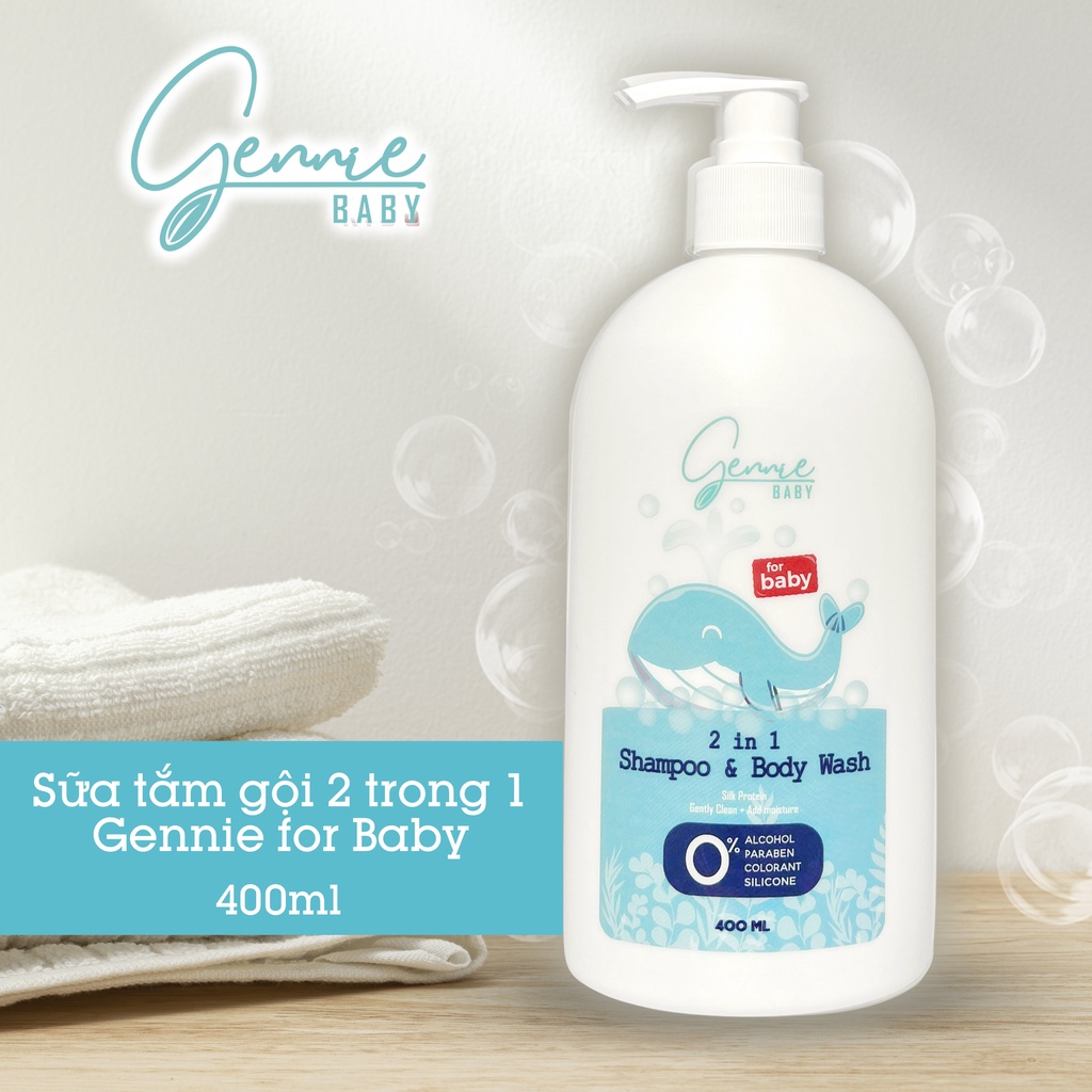 Sữa tắm gội 2 trong 1 Gennie Baby 400ml