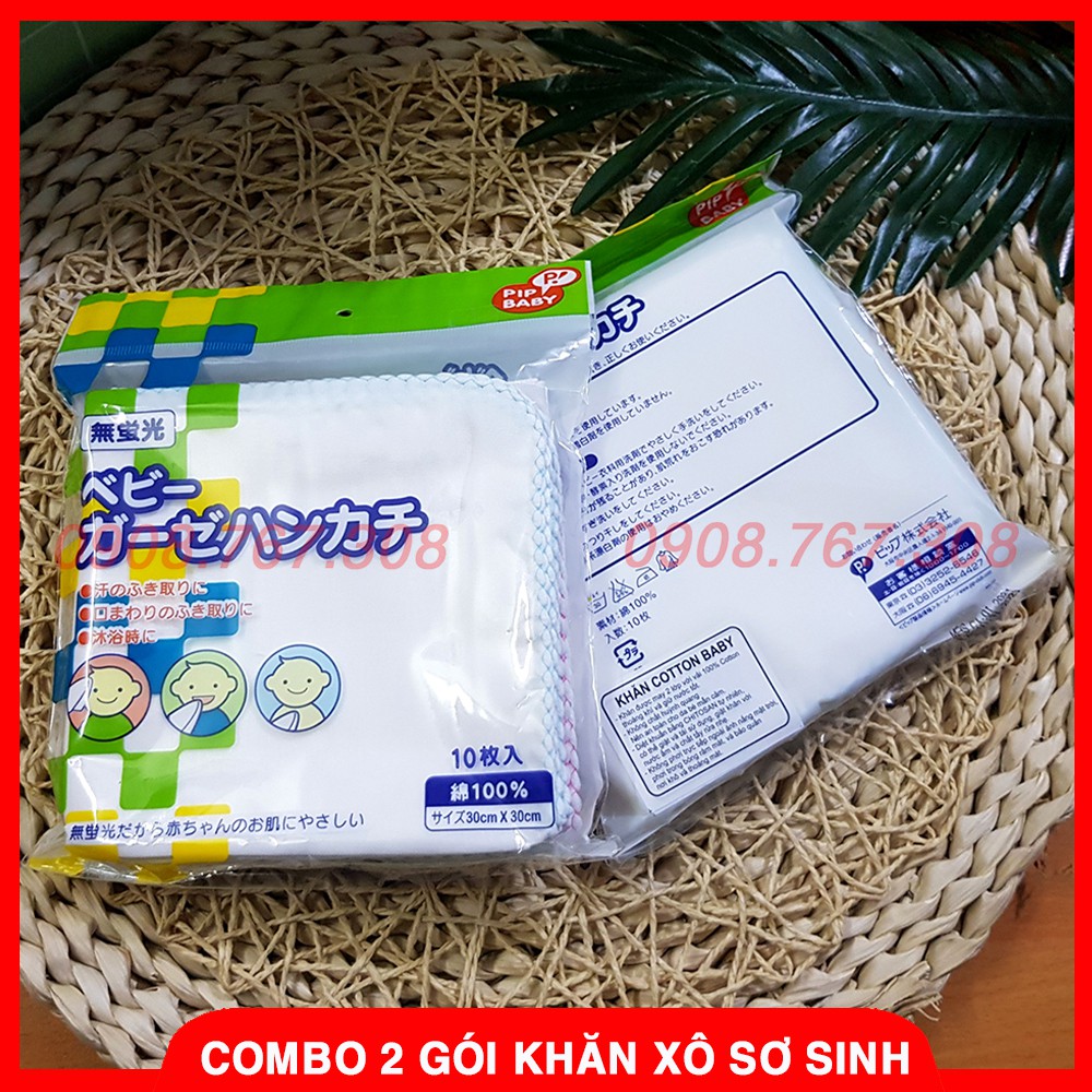 [COMBO] 2 Gói Khăn Sữa Xô Sơ Sinh ChuChu - (20 Chiếc) Khăn Xô Cho Trẻ Chu Chu - BTT00316x2