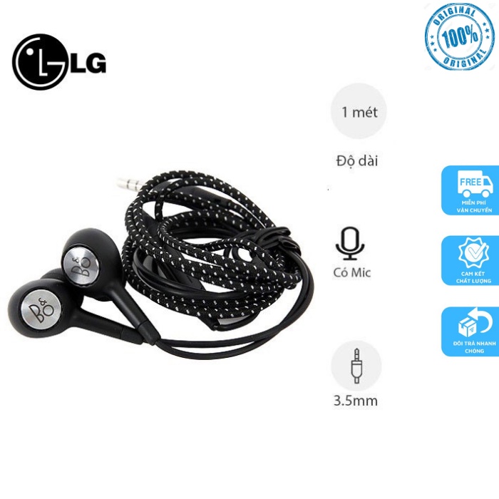 Tai nghe LG B&amp;O dùng cho V20,V30, V40,V50 Hàng zin chính hãng - Bảo hành 6 tháng