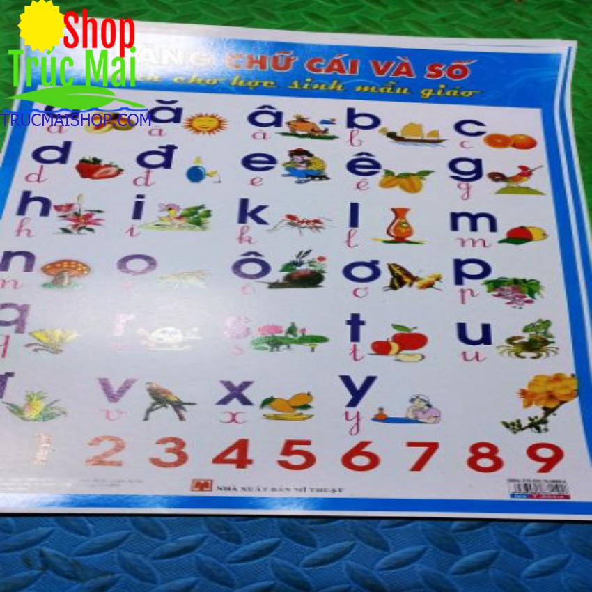 BẢNG CHỮ CÁI VÀ SỐ BẰNG GIẤY