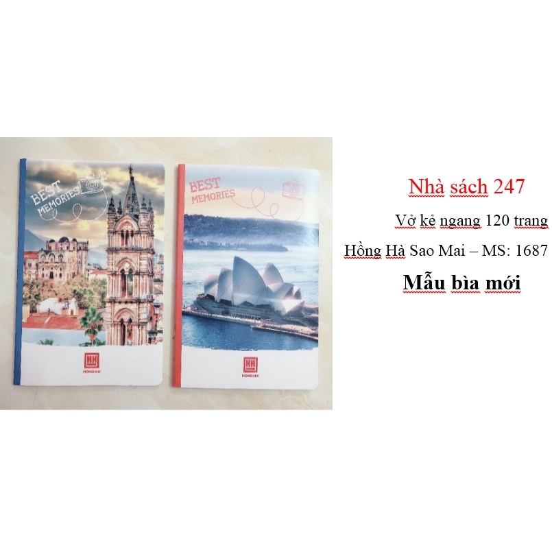 Vở kẻ ngang 120 trang mã số 1687 Hồng Hà Sao Mai Emotion