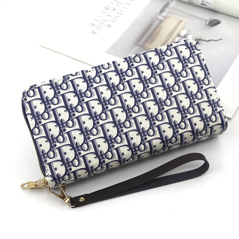 Ví Dài Da Pu Có Khóa Kéo In Họa Tiết Thời Trang Cho Nữ