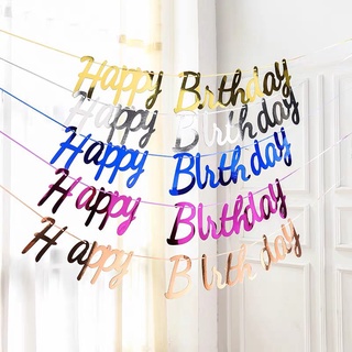 Dây chữ HPBD ép kim phản quang mừng sinh nhật chữ kiểu