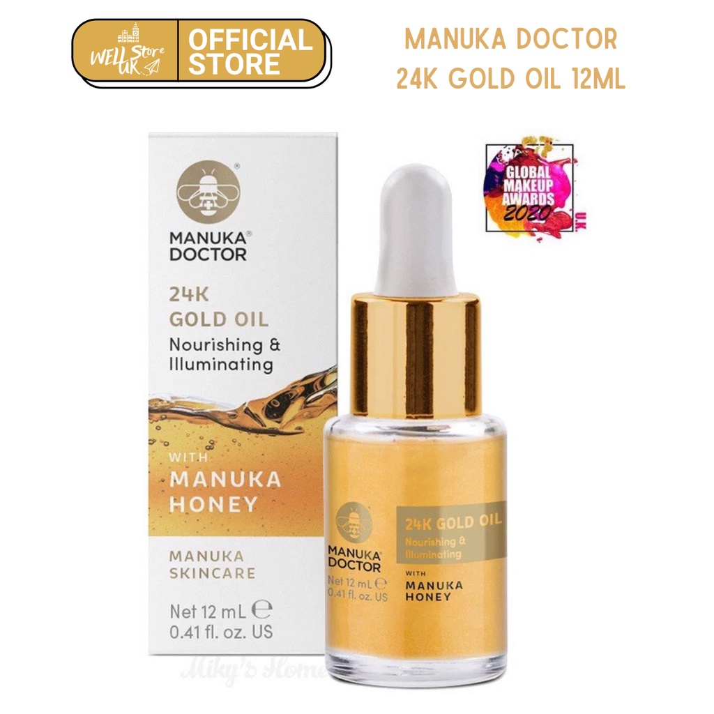 Dầu dưỡng da mặt vàng MANUKA DOCTOR 24K GOLD OIL 12ML