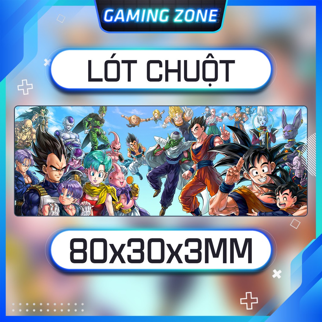 Lót chuột, bàn di chuột chơi game hình Dragon Ball 2 chống trượt siêu bền siêu đẹp