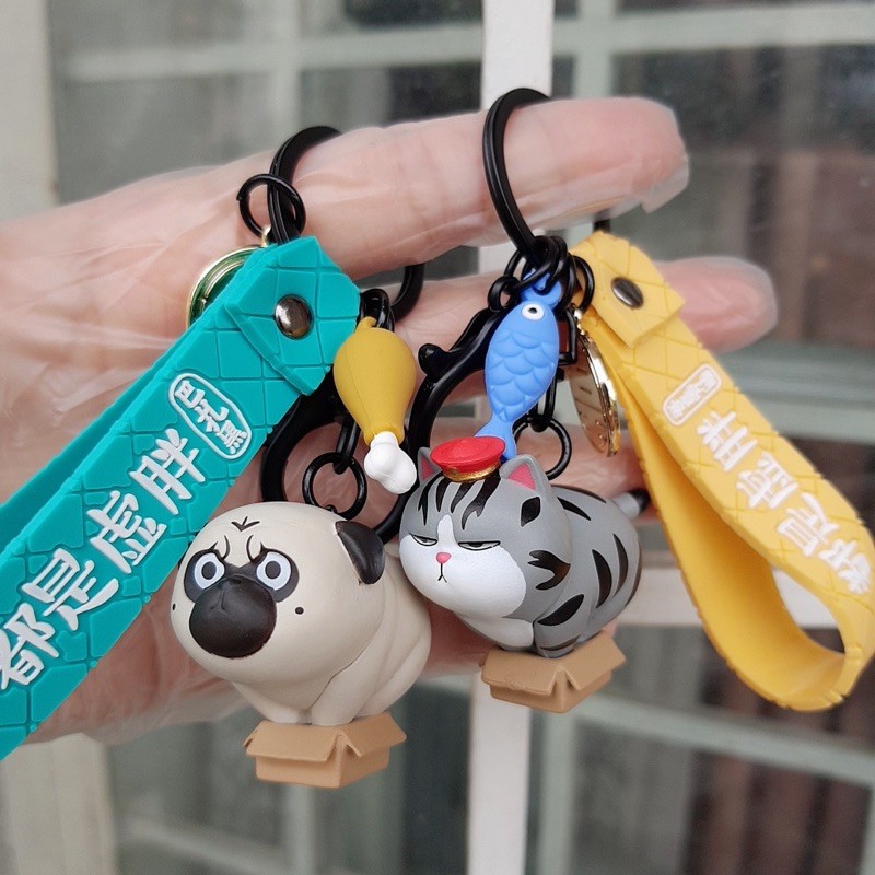 Móc khoá Chó Mèo Hoàng Thượng Ú Dễ thương