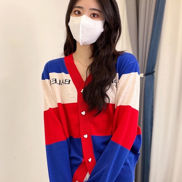 Áo khoác cardigan ZHELIHANGFEI dệt kim tay dài cổ chữ V dáng rộng kiểu dáng ngọt ngào cho nữ