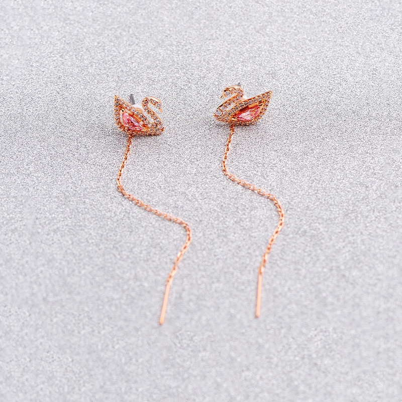 Vòng cổ Thiên Nga Đính Pha Lê Hồng