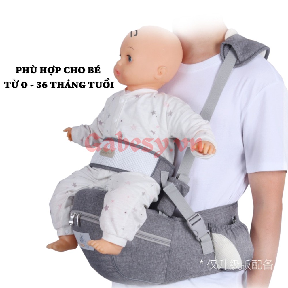 Địu Trẻ Em Ngồi 4 Tư Thế Cao Cấp GABESY GBS1 Cho Bé Từ 0 - 36 Tháng Tuổi - Địu Em B