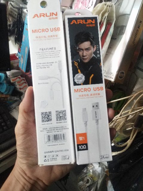 Dây sạc ARUN chính hãng đầu Micro USB !!!