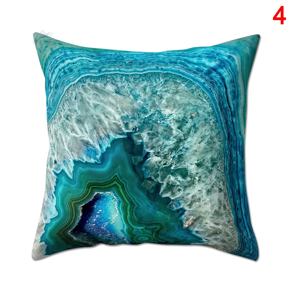 VN Áo Gối Khổ Vuông 45x45cm In Họa Tiết Đá Cẩm Thạch Trang Nhã
