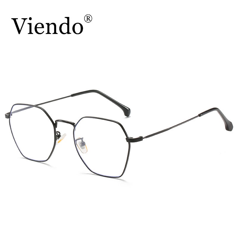 Gọng kính cận thời trang VIENDO kim loại cao cấp vuông chống ánh sáng xanh thời trang cận thị -0.5~ -6.00 độ