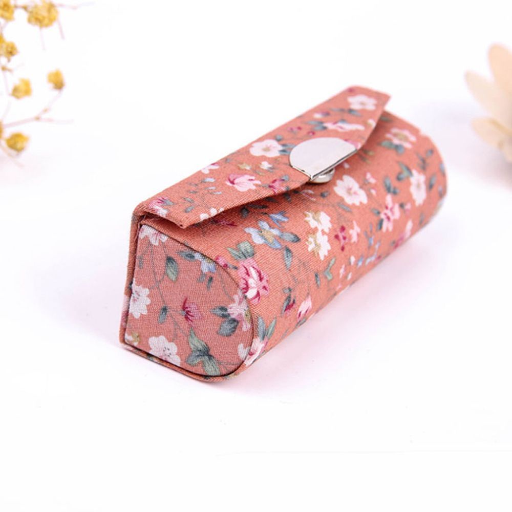 YIYU (Hàng Mới Về) Hộp Đựng Son Môi Bằng Vải Satin Mềm In Họa Tiết Hoa Tinh Tế Thời Trang Có Gương Trang Điểm Cho Nữ Tyler1