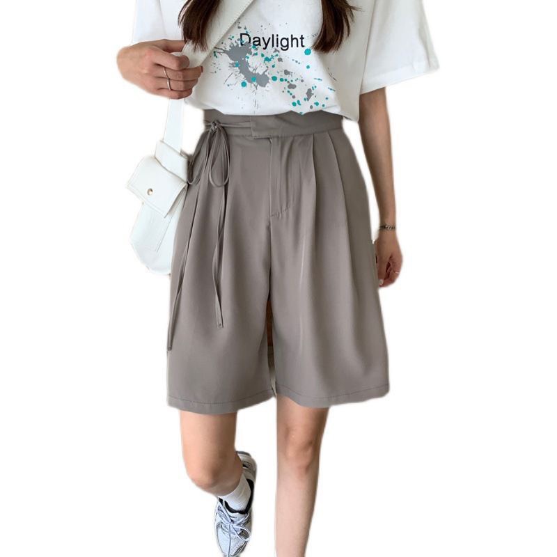 [XẢ HÀNG] Quần short Ống Rộng Dây Nơ Vải Nữ Tính | Smide Clothing