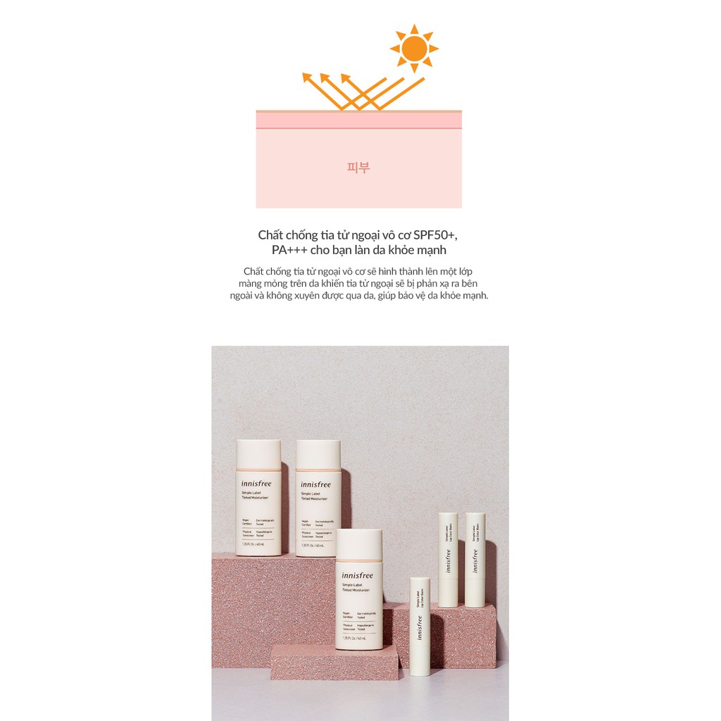 Kem nền chống nắng Simple Label Tinted Moisturizer