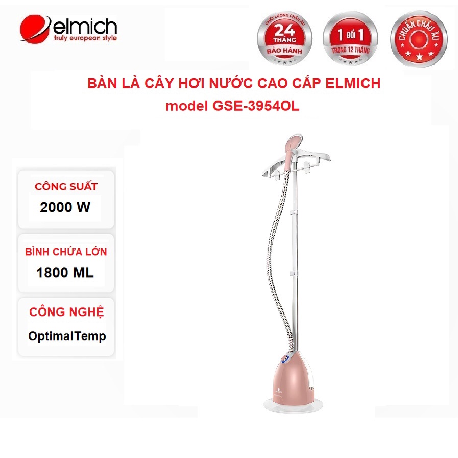 [Mã ELBAU10 giảm 10% đơn 500K] Bàn là hơi nước đứng Elmich GSE-3954OL