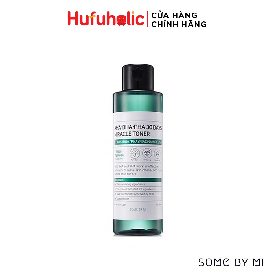 SOME BY MI - Toner cải thiện mụn trong vòng 30 Days Miracle Toner AHA BHA PHA tràm trà