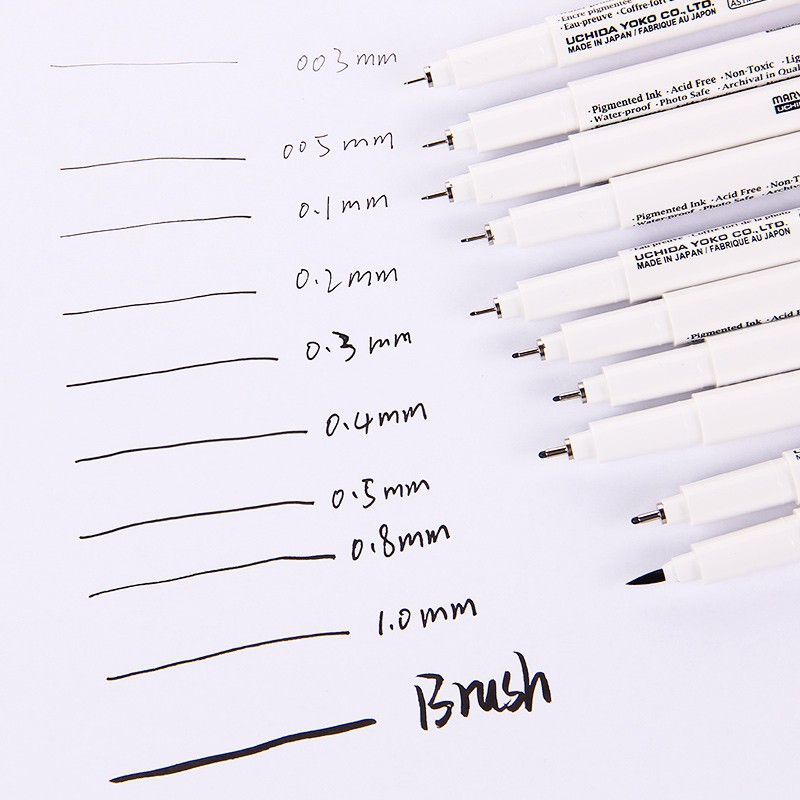 MỚI Bút line chuyên nghiệp Marvy Uchida 4600 nhiều màu All Size 0.6 0.8 0.9