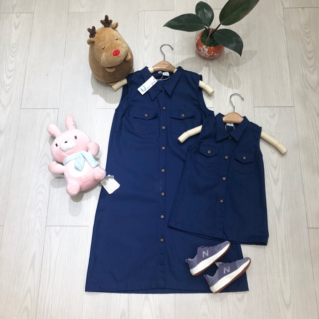Set Mẹ và Bé đầm Sơmi Jean