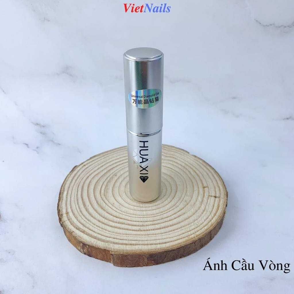 Top Mắt Mèo Huaxi Sơn Gel Mắt Mèo Kim Cương Ánh Nhũ Lấp Lánh