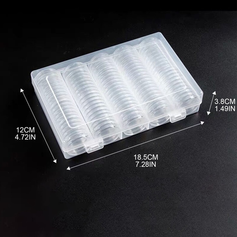 100 Hộp Đựng Tiền Xu Sưu Tầm 30mm