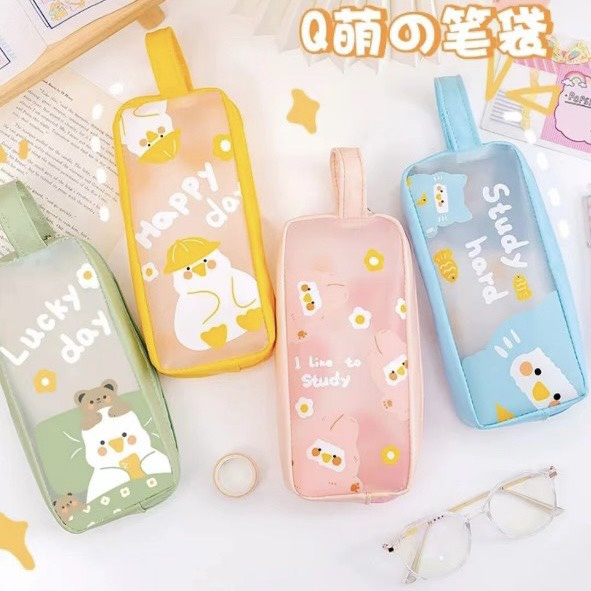 [Stationery] Hộp Bút, Túi Đựng Bút Cỡ Lớn Họa Tiết Dễ Thương Chống Thấm Nước Đa Năng Nhiều Màu Sắc