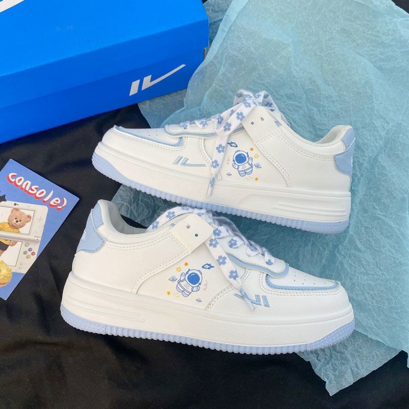 Giày thể thao nữ cổ thấp, giày nữ đế dày thoáng khí, sneaker phi hành gia