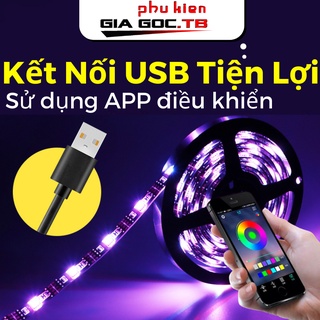Đèn LED RBG 16 triệu màu điều khiển bằng điện thoại, Nháy theo nhạc, Trang trí bàn làm việc, Đèn LED ticktoc triệu VIEW