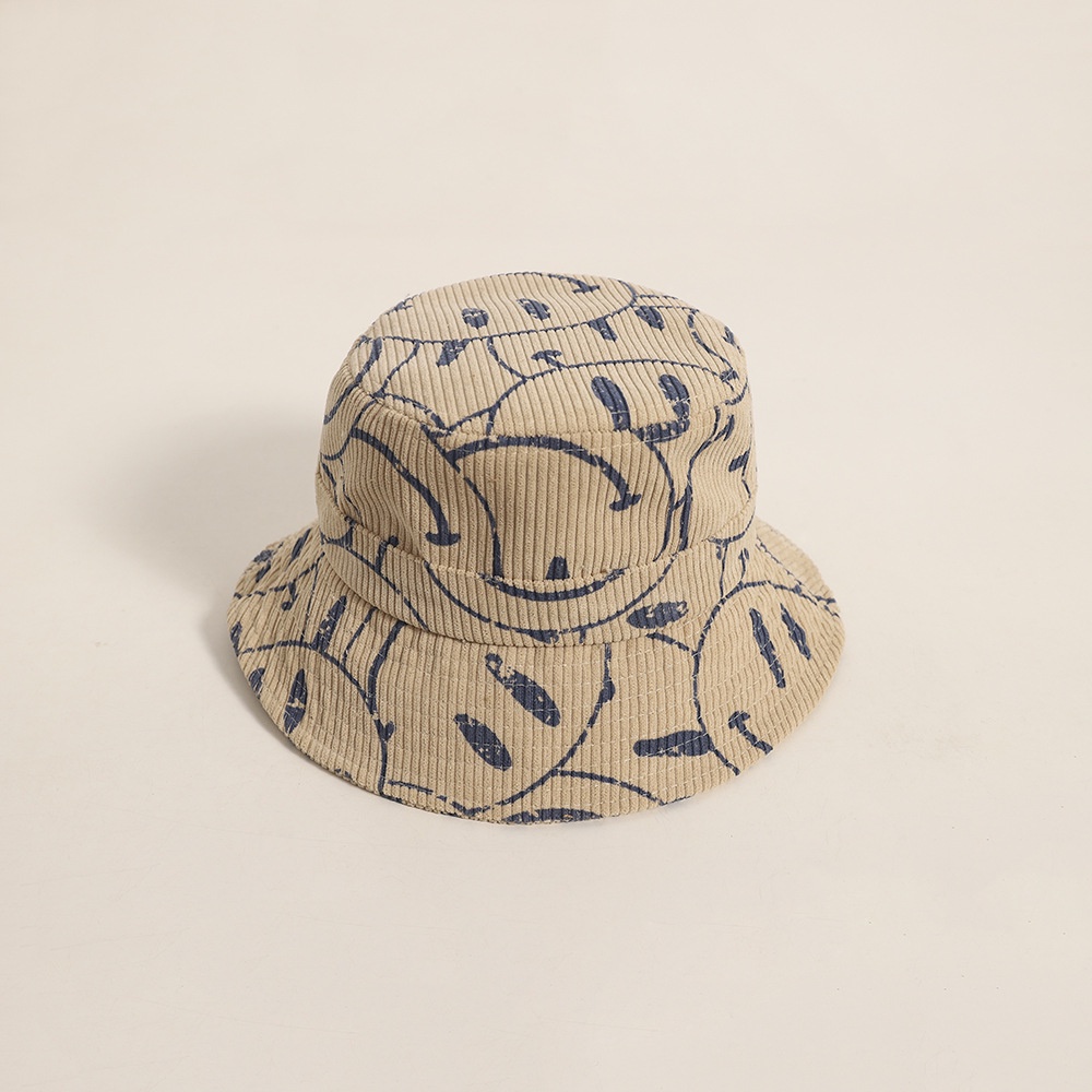 Mũ Tai Bèo Vải Nhung In Hình Mặt Cười Dễ Thương Thời Trang Thu Đông Cho Bé