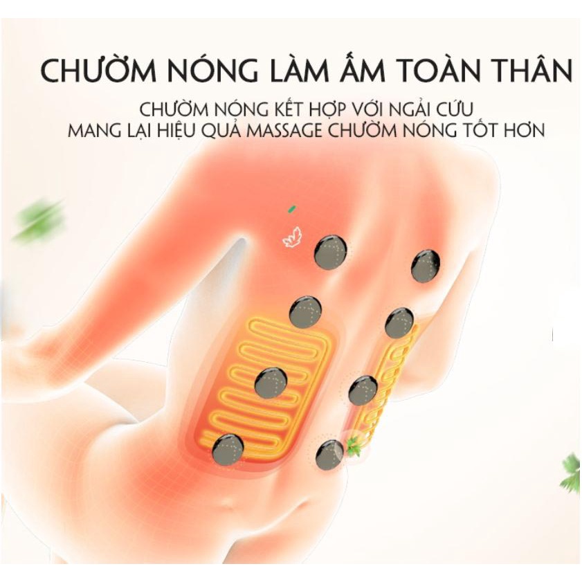 Ghế massa toàn thân cao cấp công nghệ Nhật Bản JM9 bi cố định có túi khí bóp đùi,bóp đầu và bi xoay phần Mông -TIẾNG VỆT