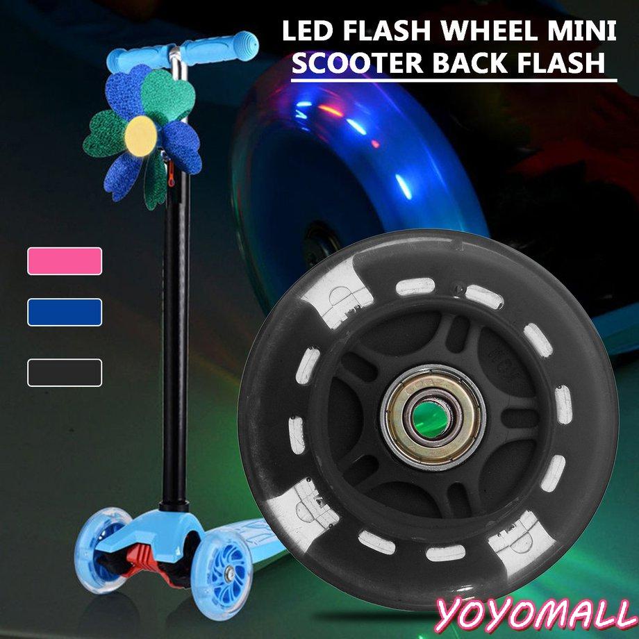 Bánh xe mini có đèn led nhấp nháy phía sau 80mm cho xe scooter