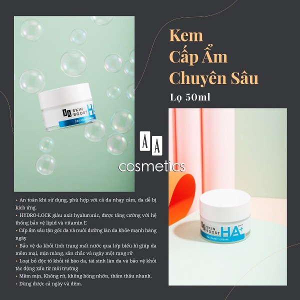 Kem dưỡng ẩm cấp nước, se lỗ chân lông, mịn màng da AA Cosmetic