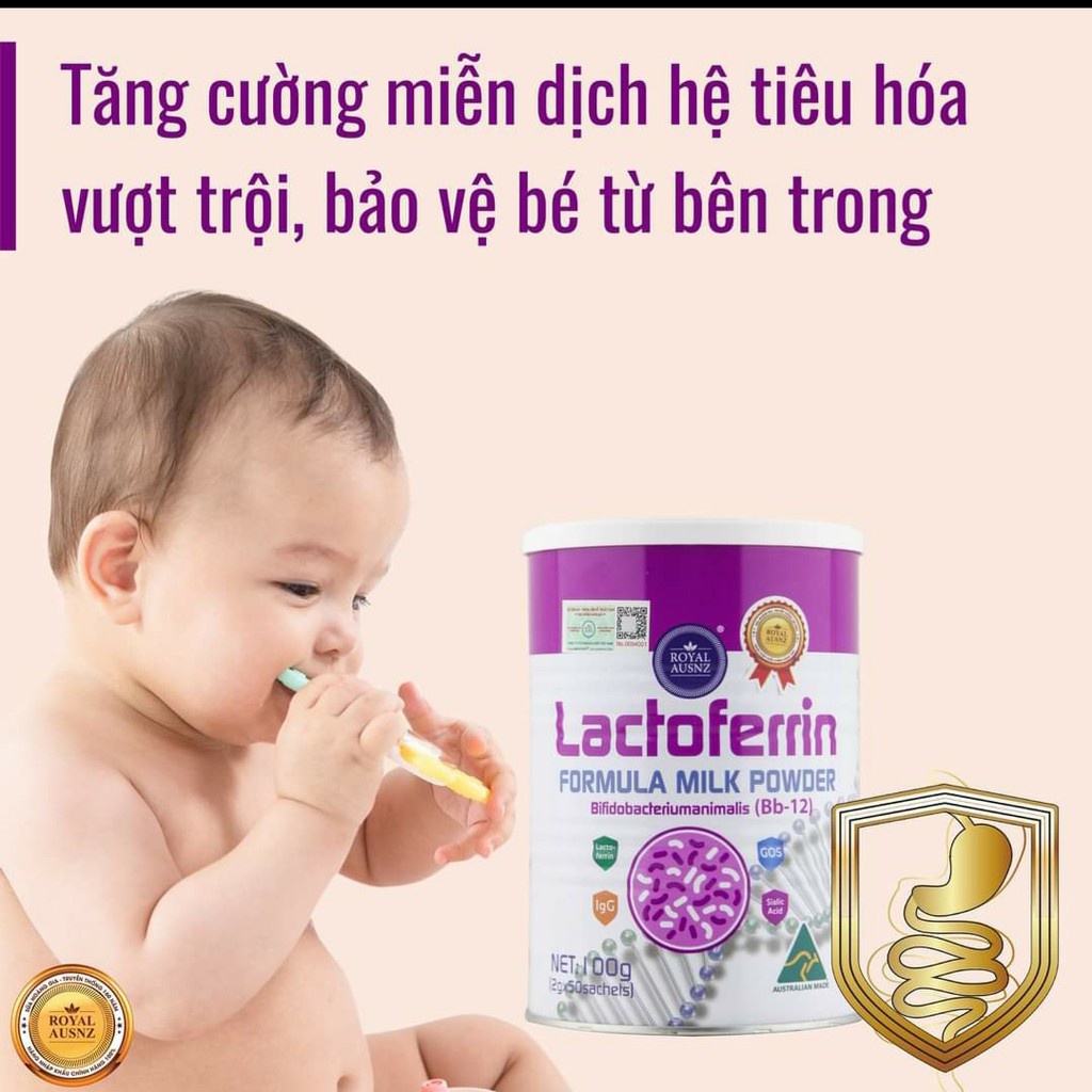 SHOPEE TRỢ GIÁ - Sữa Bột Hoàng Gia Úc Lactoferrin Formula Milk BB-12 ROYAL AUSNZ Tăng Cường Hệ Miễn Dịch Cho Trẻ  100g