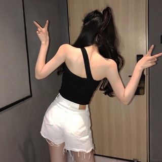[CÓ SẴN] Áo ống thun co giãn dây chéo
