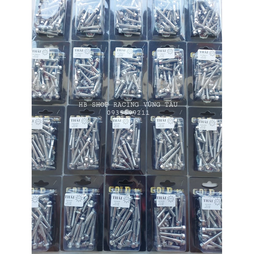 Ốc Lốc Máy Salaya Inox304 cnc đầu Thái D3 Các Dòng xe WIN/SONIC/EXCITER