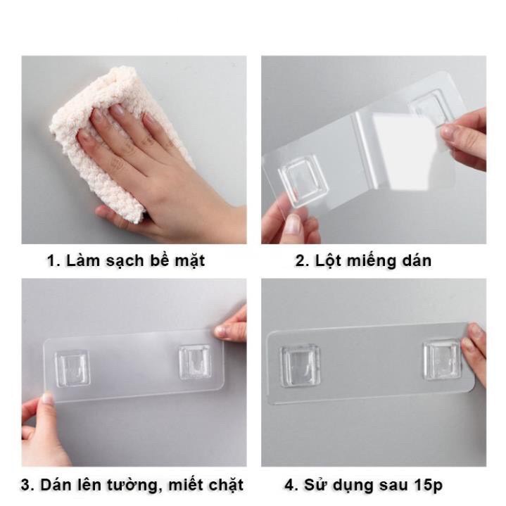 Miếng Dán Thay Thế Kệ Dán Tường Nhà Tắm, Nhà Bếp, Khay Xà Bông Hình Chữ U Đa Năng 88252