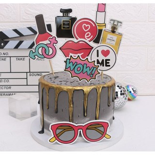 Set que cắm son môi WOW_Phụ kiện trang trí bánh sinh nhật