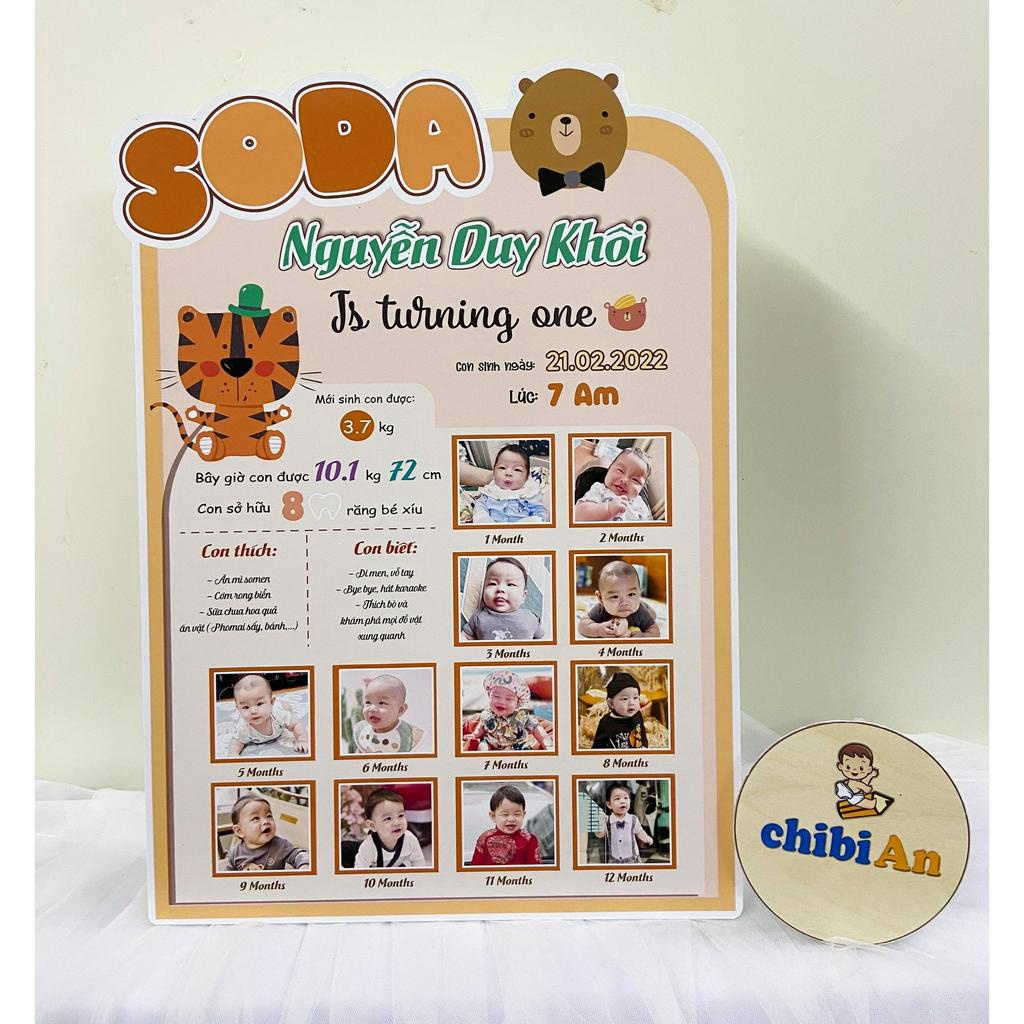 Phụ kiện trang trí sinh nhật cho bé đẹp rẻ - Mẫu bảng thành tích để bàn