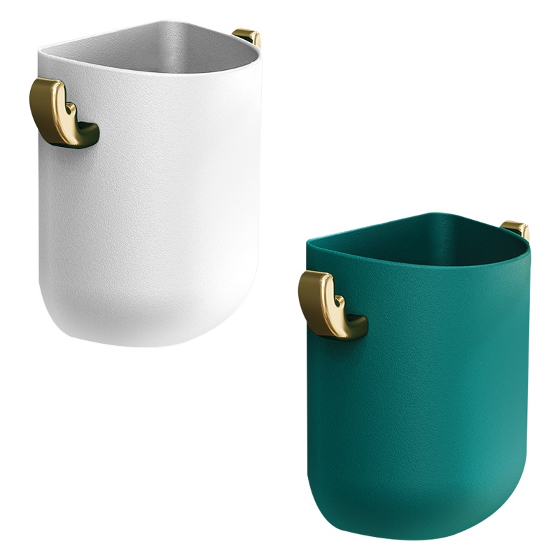 QQ Giá Đỡ Cốc Cứng Gắn Tường Màu Trắng / Xanh Lá Cho Phòng Tắm