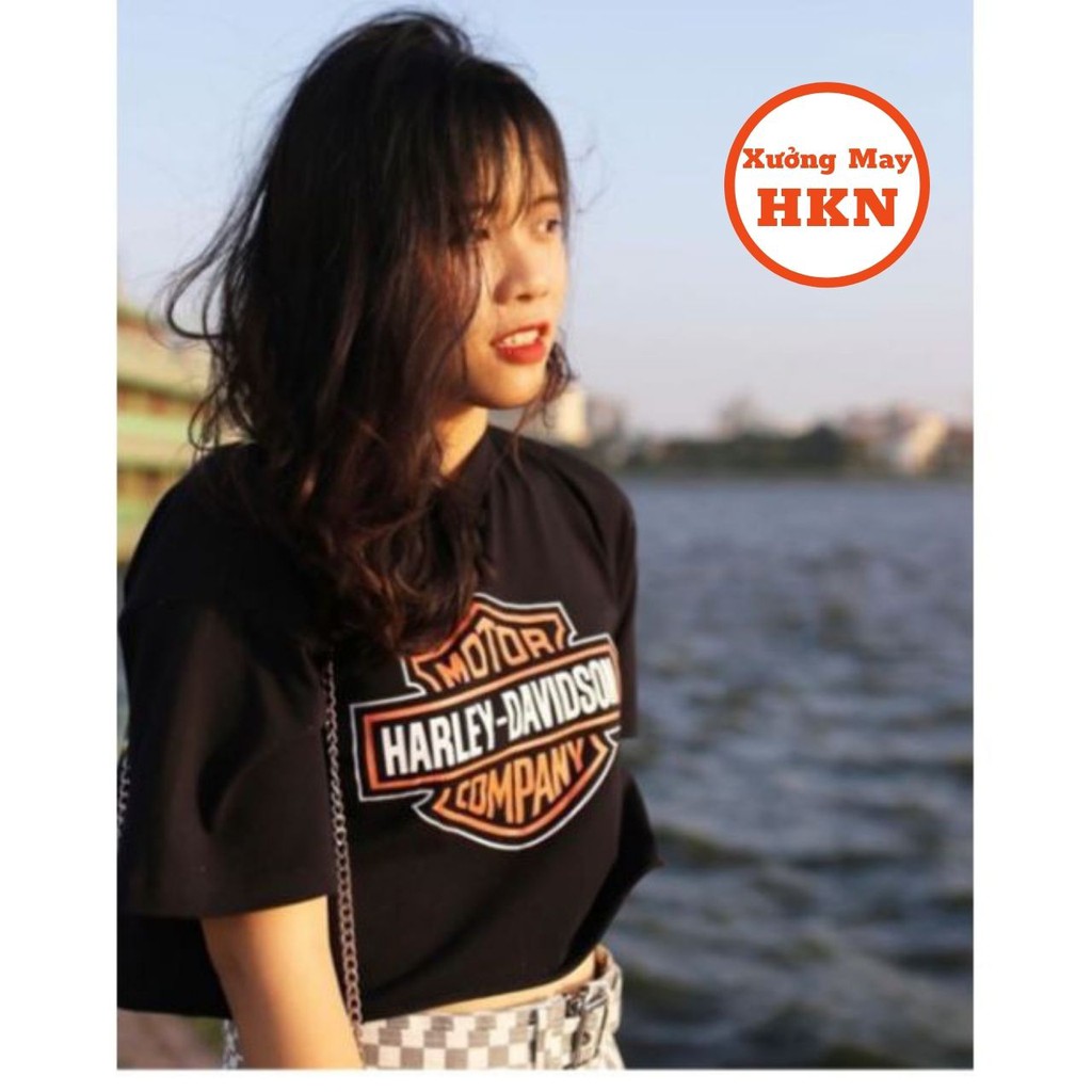 Áo Croptop Nữ Motor Harley-Davison Company Vải Đẹp Không Xù Lông Mã 014 Xưởng May HKN