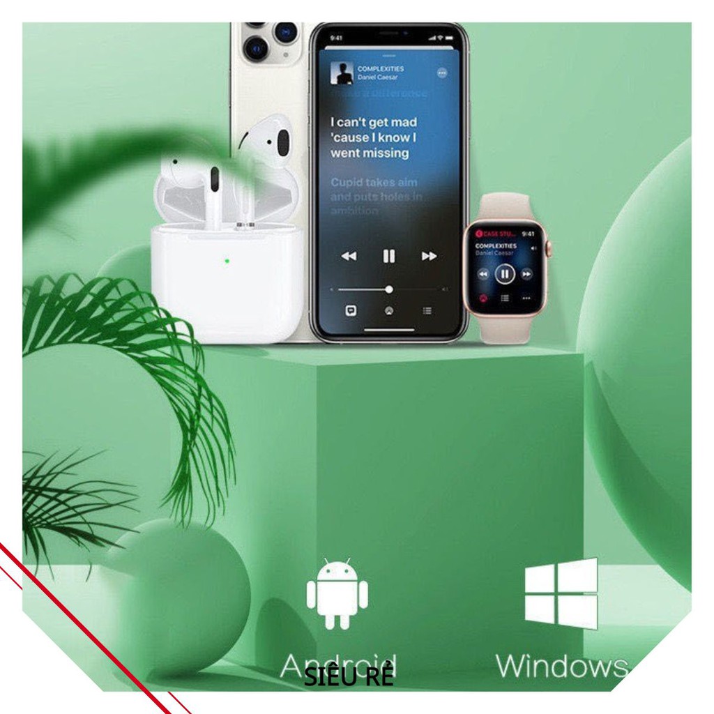 Tai nghe Bluetooth Không Dây Pro 4 Nhét Tai, Đẹp như Airpod Pro BABA_SHOP01